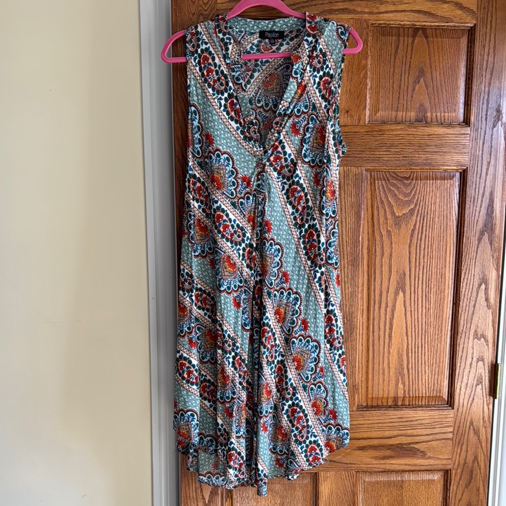 Floral Sleeveless Dress - Multicolor